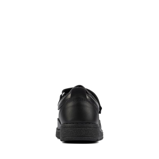 Sapatos Escolares Clarks Mendip Tor Kid Menino Pretas | CLK546SDH