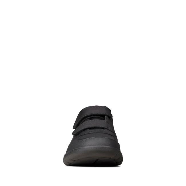 Sapatos Escolares Clarks Scape Flare Youth Menino Pretas | CLK875KGC