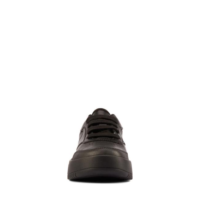 Sapatos Escolares Clarks Tor Esportivos Flex Kid Menino Pretas | CLK762MLD