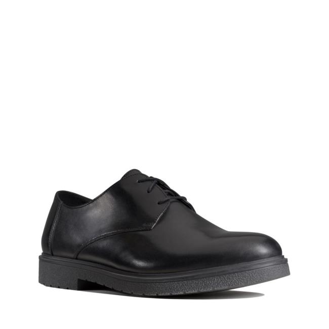 Sapatos Pretos Clarks Ashcroft Plain Masculino Pretas | CLK385EXG