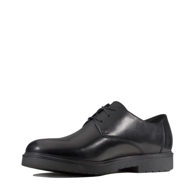 Sapatos Pretos Clarks Ashcroft Plain Masculino Pretas | CLK385EXG