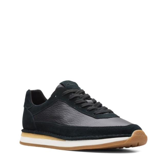 Sapatos Pretos Clarks Craft Run Renda Masculino Pretas | CLK126WFY