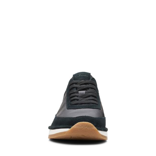 Sapatos Pretos Clarks Craft Run Renda Masculino Pretas | CLK126WFY