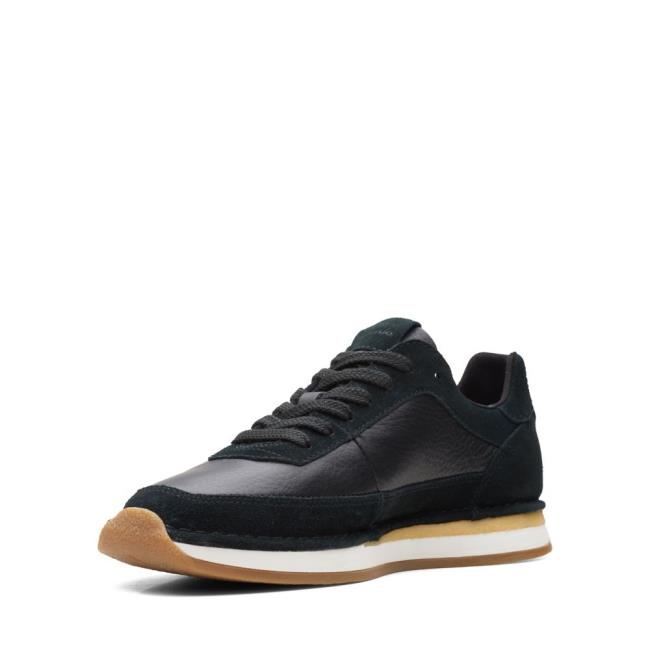 Sapatos Pretos Clarks Craft Run Renda Masculino Pretas | CLK126WFY