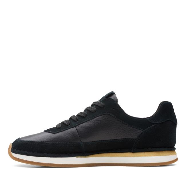 Sapatos Pretos Clarks Craft Run Renda Masculino Pretas | CLK126WFY