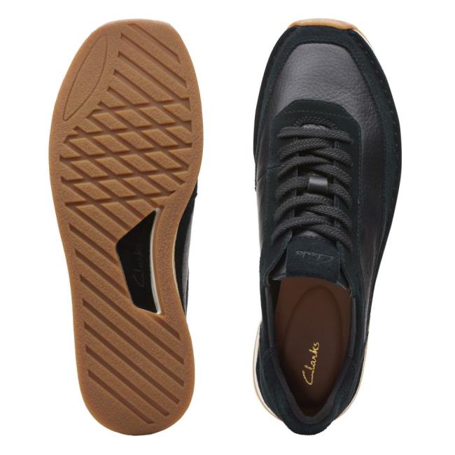 Sapatos Pretos Clarks Craft Run Renda Masculino Pretas | CLK126WFY