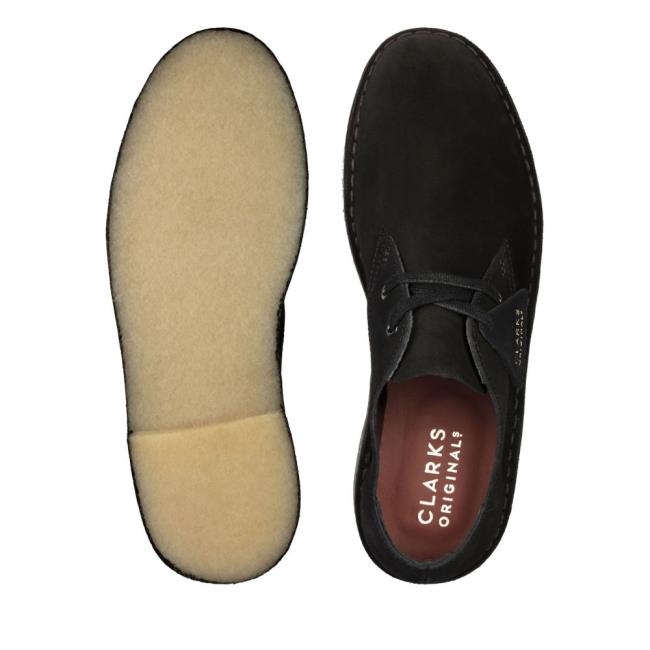 Sapatos Pretos Clarks Desert Khan Masculino Pretas | CLK847DMZ