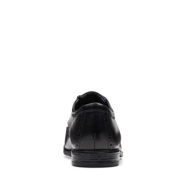 Sapatos Pretos Clarks Howard Wing Masculino Pretas | CLK607KZV