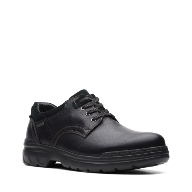 Sapatos Pretos Clarks Rockie2 LoGTX Masculino Pretas | CLK976KVY