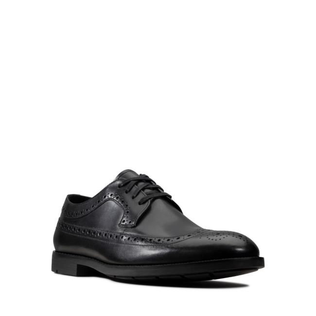 Sapatos Pretos Clarks Ronnie Limit Masculino Pretas | CLK530DCN