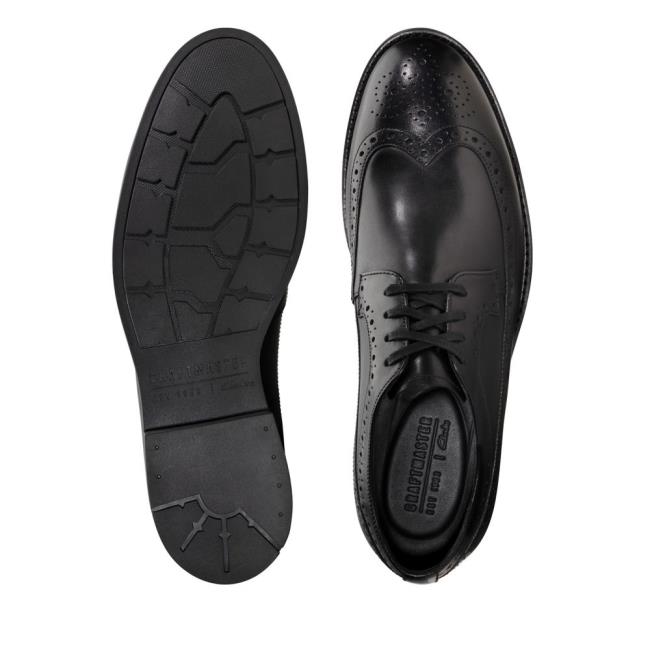 Sapatos Pretos Clarks Ronnie Limit Masculino Pretas | CLK530DCN