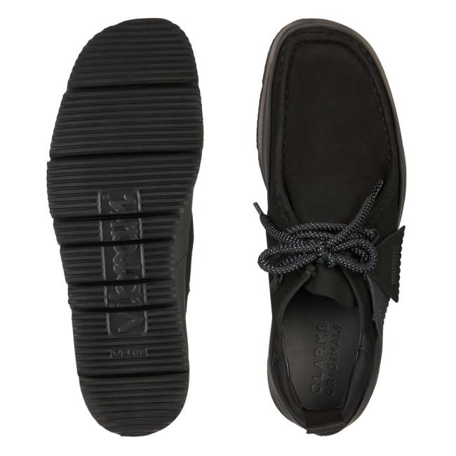 Sapatos Pretos Clarks Wallabee Hiker Masculino Pretas | CLK796CIR