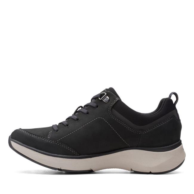 Sapatos Pretos Clarks Wave 2.0 Renda. Feminino Pretas | CLK920BQK