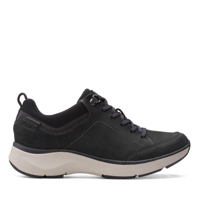 Sapatos Pretos Clarks Wave 2.0 Renda. Feminino Pretas | CLK920BQK