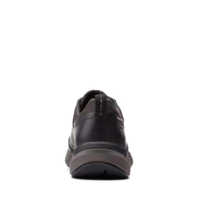 Sapatos Pretos Clarks Wave 2.0 Vibe Masculino Pretas | CLK841QRM