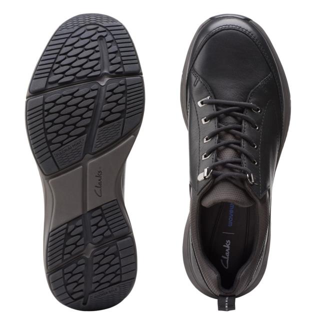 Sapatos Pretos Clarks Wave 2.0 Vibe Masculino Pretas | CLK841QRM