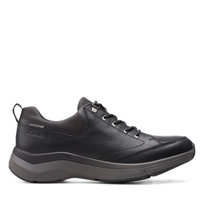 Sapatos Pretos Clarks Wave 2.0 Vibe Masculino Pretas | CLK841QRM