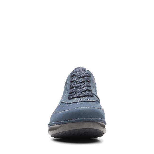 Sapatos Rasos Clarks Appley Tie Feminino Azul Marinho | CLK831RQM