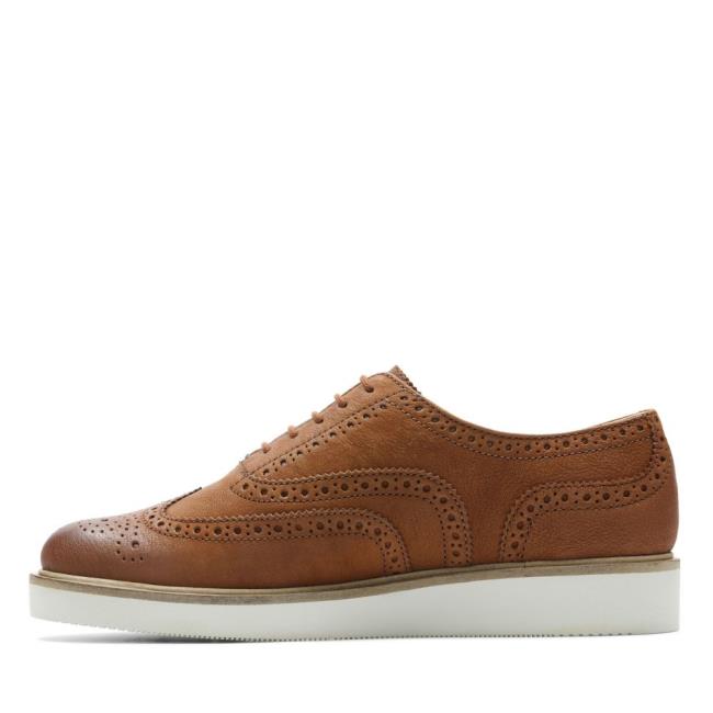 Sapatos Rasos Clarks Baille Brogue Feminino Marrom | CLK439WUX