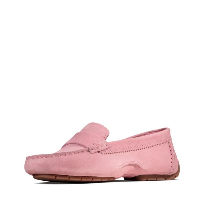 Sapatos Rasos Clarks C Mocc Feminino Rosa | CLK803OQC