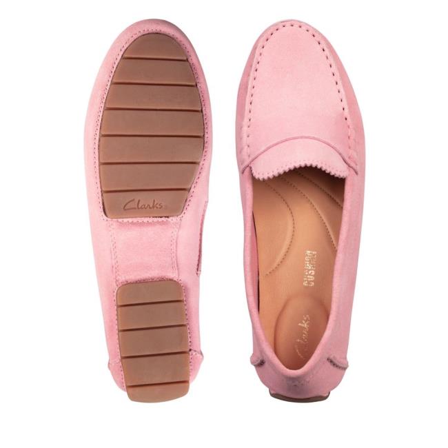 Sapatos Rasos Clarks C Mocc Feminino Rosa | CLK803OQC