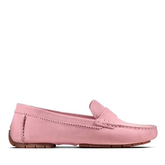 Sapatos Rasos Clarks C Mocc Feminino Rosa | CLK803OQC