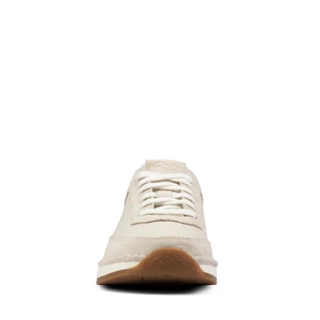 Sapatos Rasos Clarks Craft Run Renda Feminino Branco | CLK217FUN