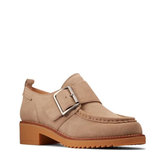 Sapatos Rasos Clarks Eden Medio Monk Feminino Marrom | CLK406WVQ