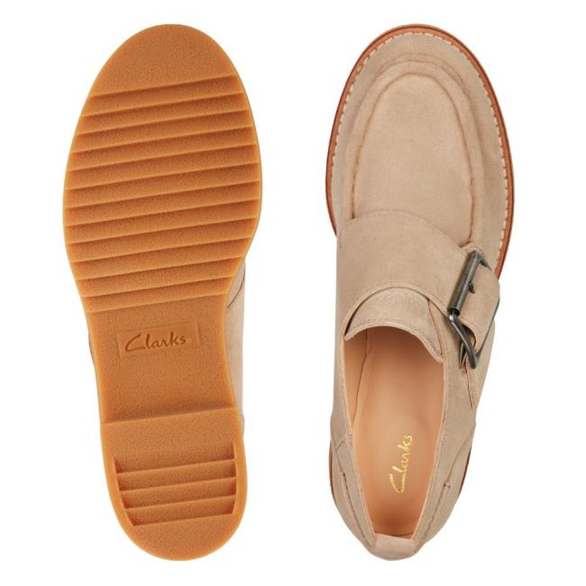 Sapatos Rasos Clarks Eden Medio Monk Feminino Marrom | CLK406WVQ