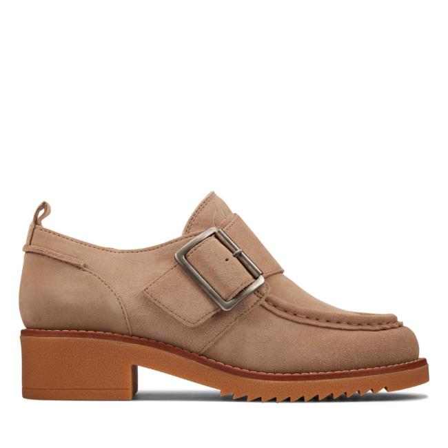 Sapatos Rasos Clarks Eden Medio Monk Feminino Marrom | CLK406WVQ