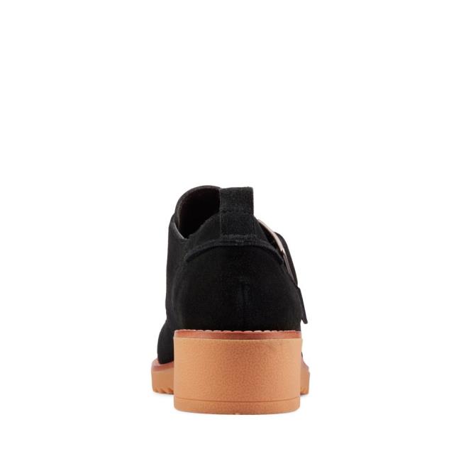 Sapatos Rasos Clarks Eden Medio Monk Feminino Pretas | CLK521VYM