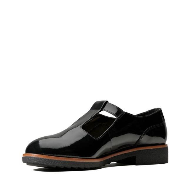 Sapatos Rasos Clarks Griffin Town Feminino Pretas | CLK846EBY