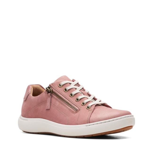 Sapatos Rasos Clarks Nalle Renda Feminino Rosa | CLK319ODA