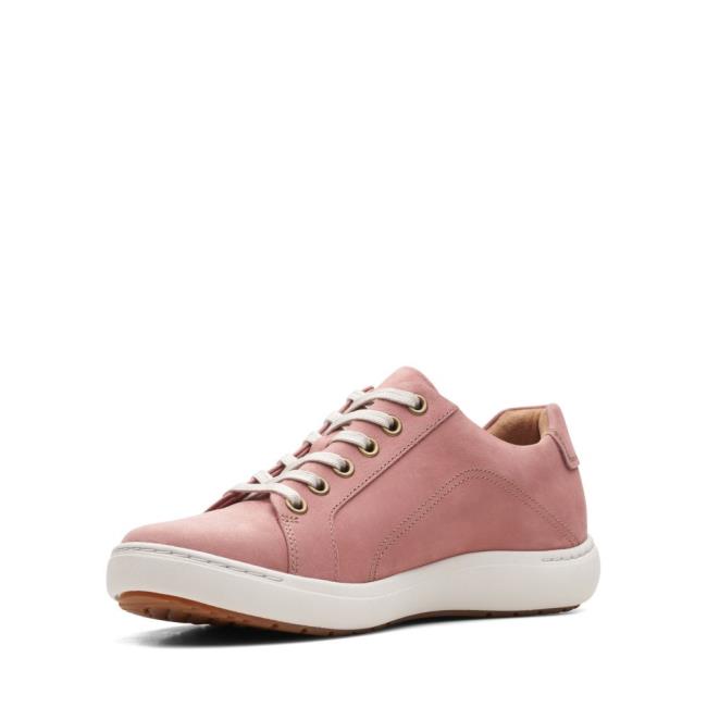 Sapatos Rasos Clarks Nalle Renda Feminino Rosa | CLK319ODA