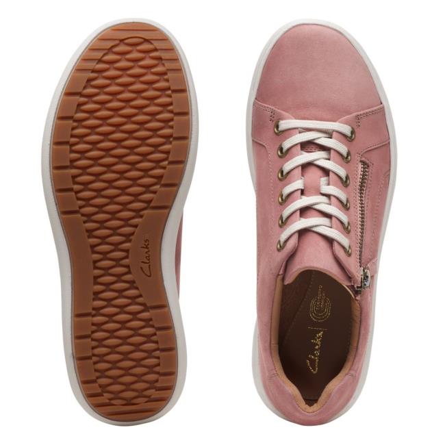 Sapatos Rasos Clarks Nalle Renda Feminino Rosa | CLK319ODA