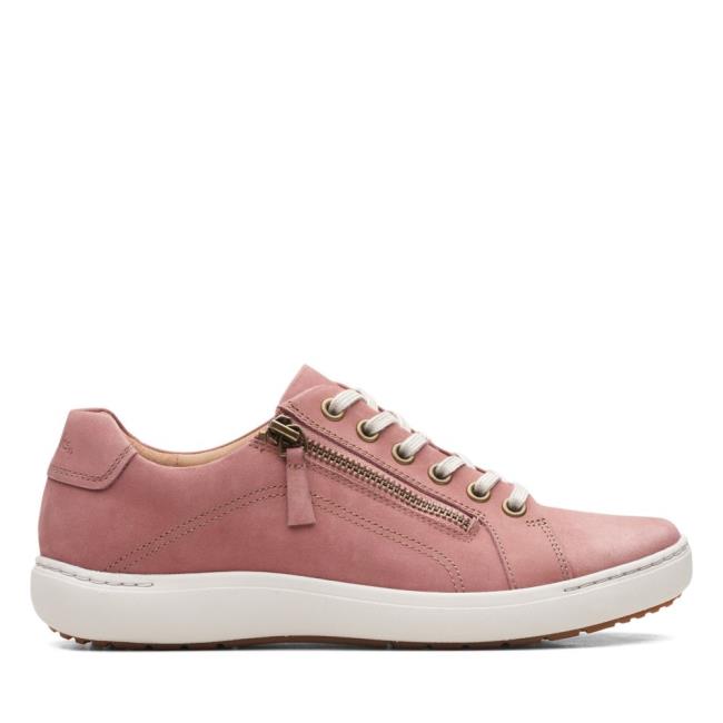 Sapatos Rasos Clarks Nalle Renda Feminino Rosa | CLK319ODA