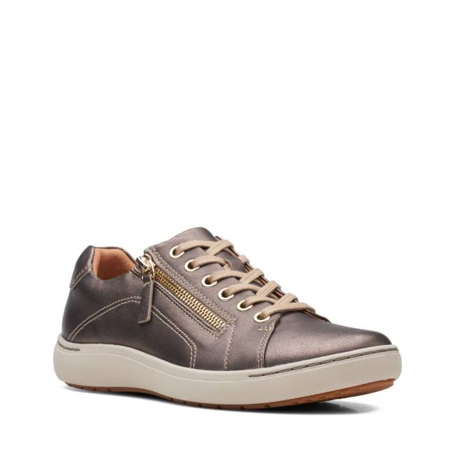 Sapatos Rasos Clarks Nalle Renda Feminino Bronze | CLK978IFR