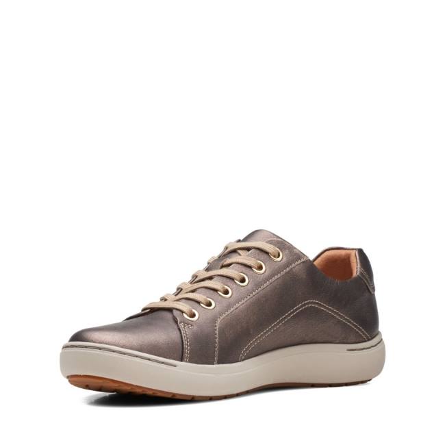 Sapatos Rasos Clarks Nalle Renda Feminino Bronze | CLK978IFR