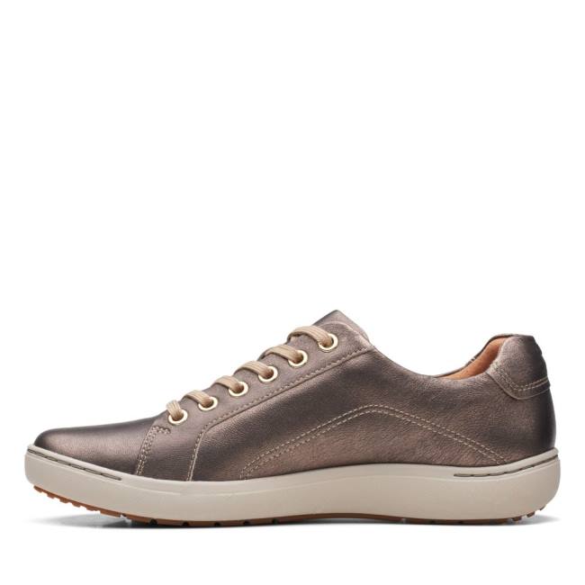 Sapatos Rasos Clarks Nalle Renda Feminino Bronze | CLK978IFR