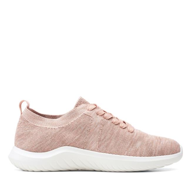 Sapatos Rasos Clarks Nova Glint Feminino Luz Rosa | CLK428OUR