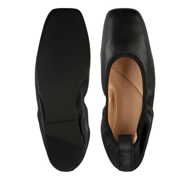 Sapatos Rasos Clarks Pure Ballet Feminino Pretas | CLK921KWV