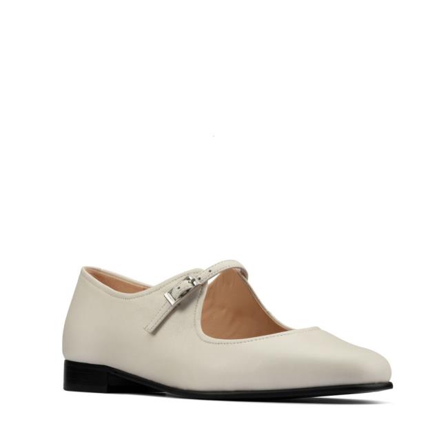 Sapatos Rasos Clarks Pure Rasos Feminino Branco | CLK756GMC