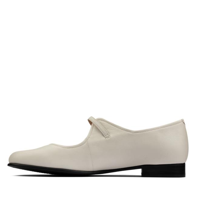 Sapatos Rasos Clarks Pure Rasos Feminino Branco | CLK756GMC