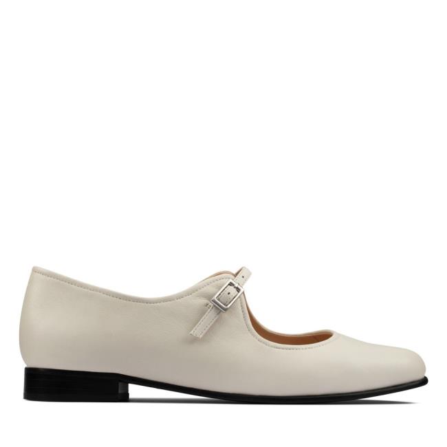 Sapatos Rasos Clarks Pure Rasos Feminino Branco | CLK756GMC