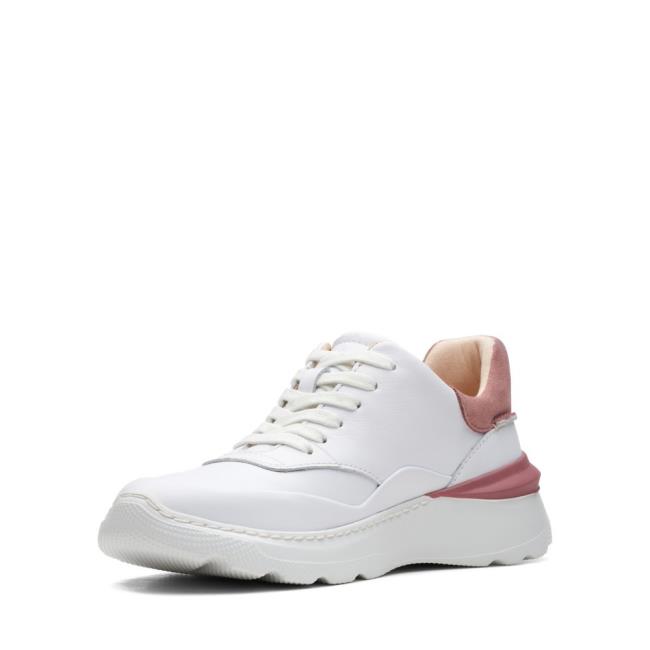 Sapatos Rasos Clarks Sprint Lite Renda Feminino Branco Rosa | CLK875CWU