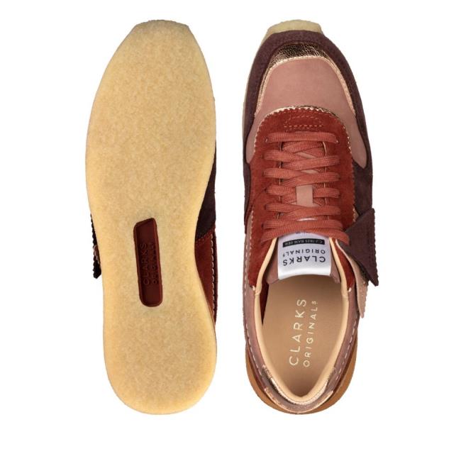 Sapatos Rasos Clarks Tor Run Feminino Rosa | CLK832RJG