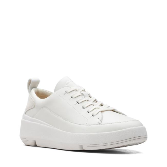 Sapatos Rasos Clarks Tri Flash Renda Feminino Branco | CLK281EFJ