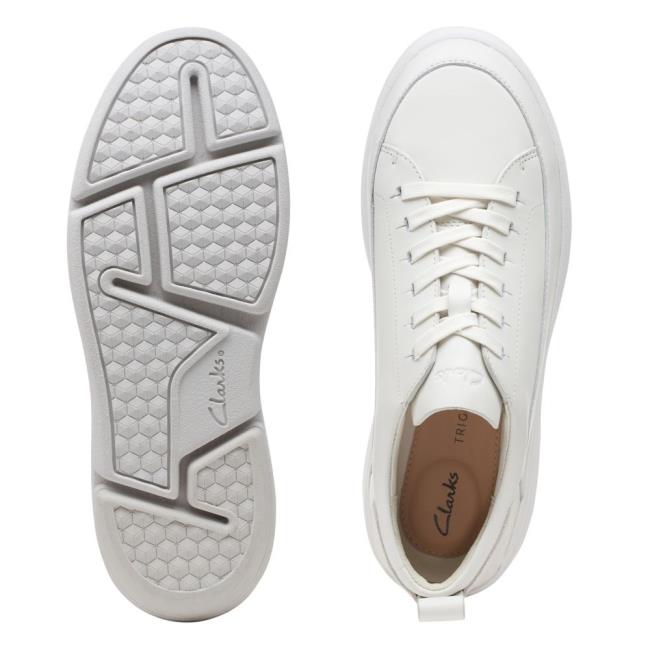 Sapatos Rasos Clarks Tri Flash Renda Feminino Branco | CLK281EFJ