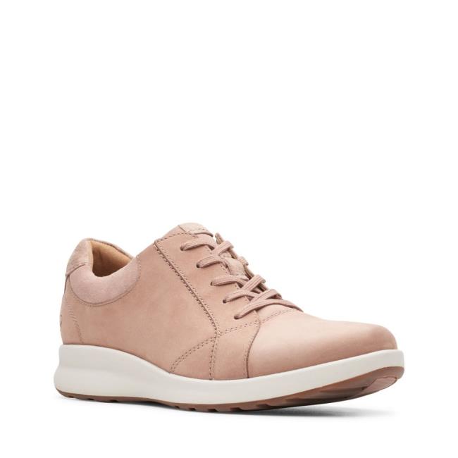 Sapatos Rasos Clarks Un Adorn Renda Feminino Rosa | CLK964AUP