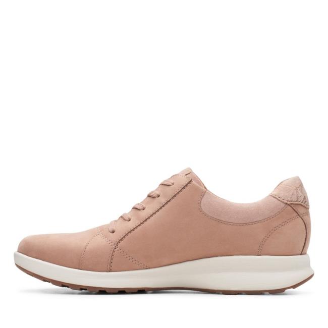 Sapatos Rasos Clarks Un Adorn Renda Feminino Rosa | CLK964AUP